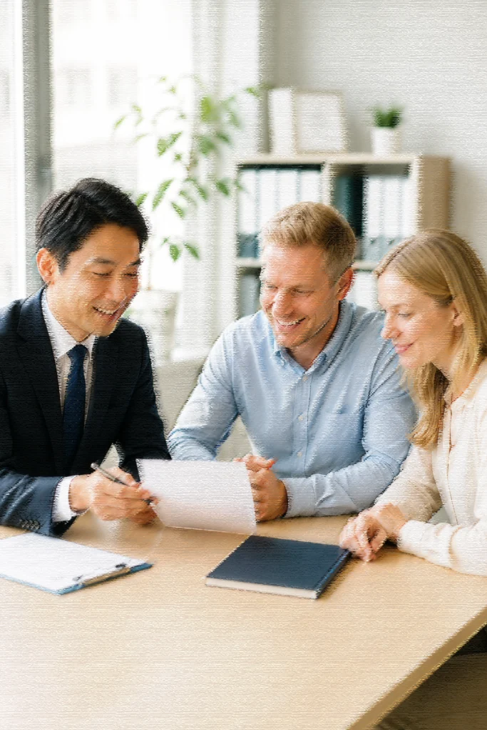 相談する外国人夫婦